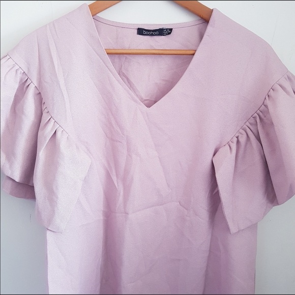 Boohoo | Ruffled short sleeves straight dress - Picture 6 of 11